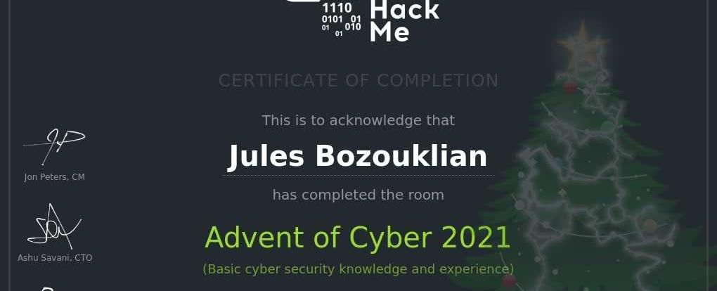 Advent Of Cyber TryhackMe 2021